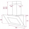Okap kominowy Teka DLV985 90cm 782m3/h Inox+szkło LED