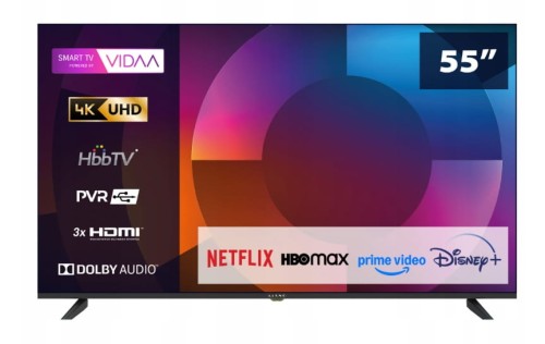 Telewizor Kiano Elegance 55" 4K UHD SmartTV WiFi HDR czarny