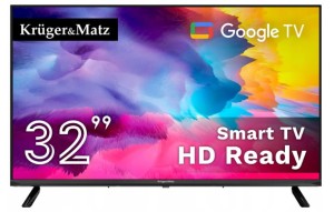 Telewizor Kruger&Matz KM0232HD-G 32" SmartTV GoogleTV 60Hz WiFi D-LED
