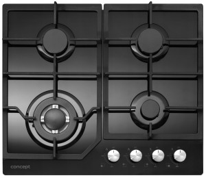 Płyta gazowa Concept PDV7460bc 4pola palnik WOK szkło hartowane żeliwne rus