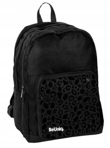 Plecak tornister szkolny młodzieżowy Leopard BeUniq czarny