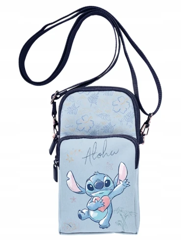Szaszetka torebka na telefon portfel STITCH DS26UU-210 niebieski