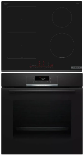 Zestaw AGD do zabudowy BOSCH Piekarnik + Płyta indukcyjna czarny