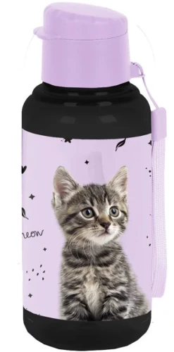 Bidon na wodę dla dzieci KOT PP25CE-3030 500ml BPA z kotem