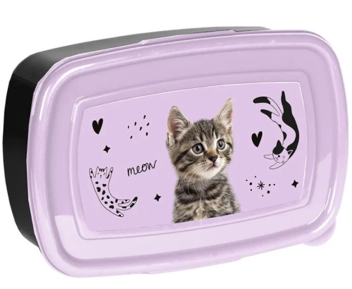 Śniadaniówka pojemnik do szkoły dla dzieci KOT PP25CE-3022 rożowy
