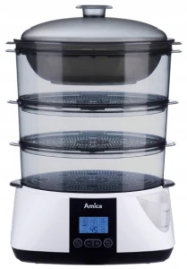 Parowar Amica PT3011 900W 8,5L 3pojemniki 6programów LCD