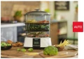 Parowar Amica PT3011 900W 8,5L 3pojemniki 6programów LCD