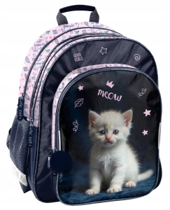 Plecak tornister szkolny KOT PP26CD-090 Biały Kotek dla dziewczynki