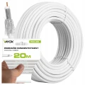 Kabel przewód koncentryczny antenowy Vayox RG6U 20m podwójny ekran K4 HD