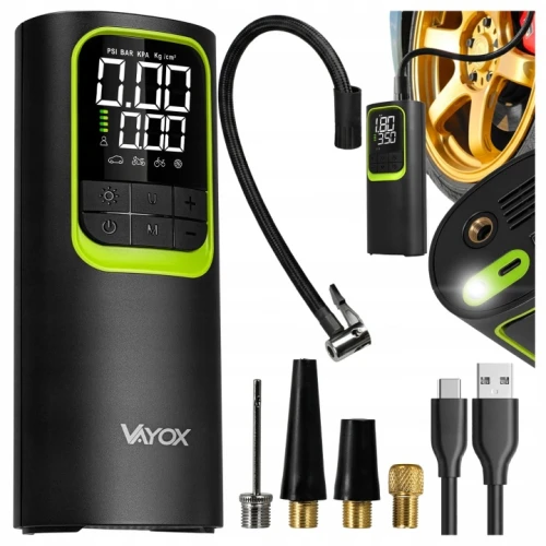 KOMPRESOR SAMOCHODOWY POMPKA AKUMULATOROWA Vayox VA0410 8000mAh POWERBANK