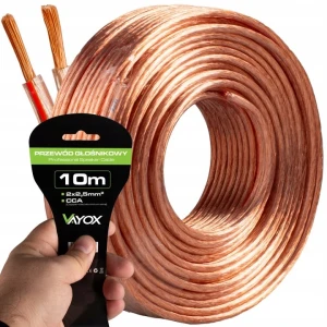 Kabel przewód głośnikowy Voyox 2*2,5mm 10m dwużyłowy CCA AUDIO