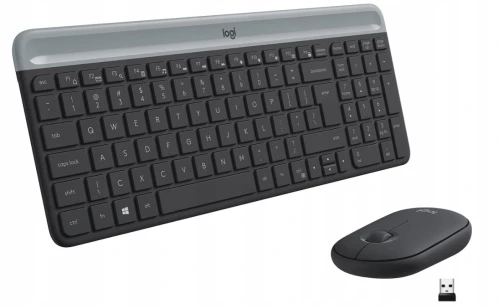 Klawiatura + mysz Logitech MK470 Slim grafitowy