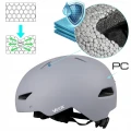 Kask na rower hulajnogę Vayox VA0423BMM regulowany lampka LED szary ma