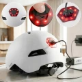Kask na rower hulajnogę Vayox VA0423WMM regulowany lampka LED biały mat