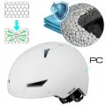Kask na rower hulajnogę Vayox VA0423WMM regulowany lampka LED biały mat