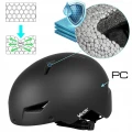 Kask na rower hulajnogę Vayox VA0423BMM regulowany lampka LED czarny mat