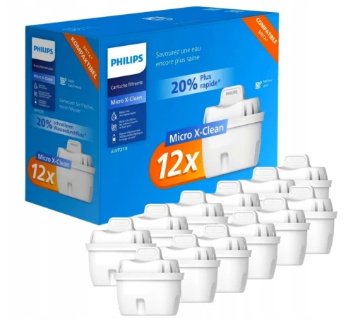 Wkład filtrujący do dzbanka Philips Micro Xclean AWP213/10 zestaw 12 szt
