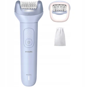 Depilator PHILIPS series 8000 BRE708/00 na mokro i sucho 60min Niebieski