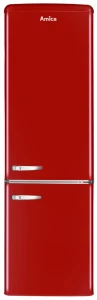 Lodówka AMICA FK2965.3RAA 244L 181cm SlimSize RETRO LED czerwona