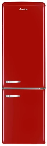 Lodówka AMICA FK2965.3RAA 244L 181cm SlimSize RETRO LED czerwona