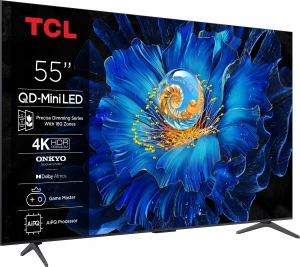Telewizor TCL 55C69KS QLED 4K UHD Smart TV Google TV WiFi Bluetooth 60Hz