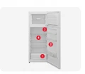 Lodówka dwudrzwiowa Amica FD2355.4(E) 212L 41dB Biała 54cm