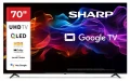 Telewizor Smart QLED SHARP 70HP5465E 70" 4K Google TV Dolby Vision Czarny