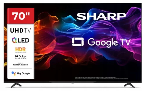 Telewizor Smart QLED SHARP 70HP5465E 70" 4K Google TV Dolby Vision Czarny